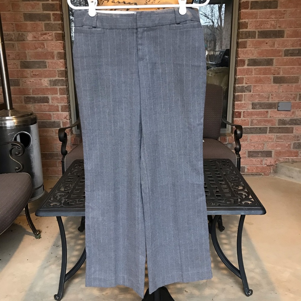 Banana Republic Pinstripe Gray Slacks 6P